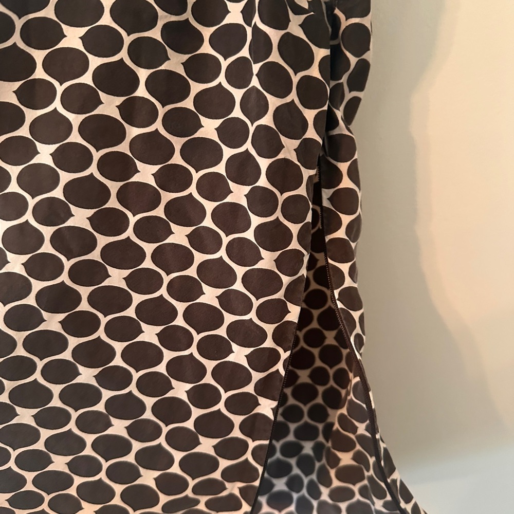 Talbots Brown and White Polka Dot, pure Silk Blouse - Picture 3 of 4